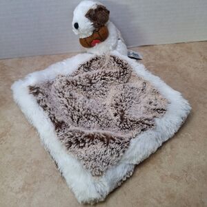 Dani Creations Saint Bernard Dog Plush Blanket Lovey 6x6